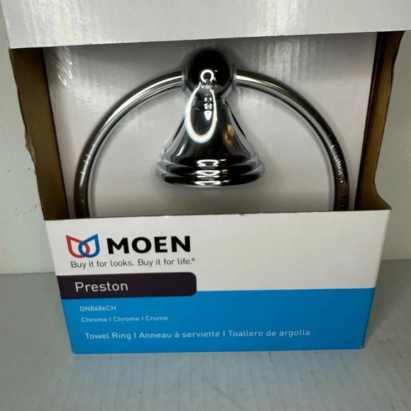 MOEN Preston Towel Ring in Chrome DN8486CH - Picture 2 of 6